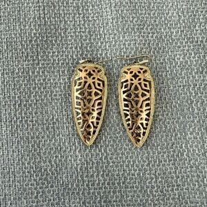 Kendra Scott Gold and Rose Gold Filigree Earrings